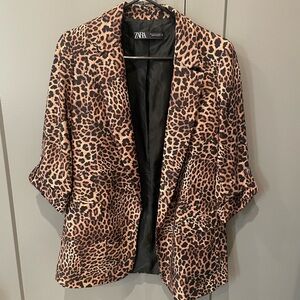 Leopard Blazer Zara Size Medium